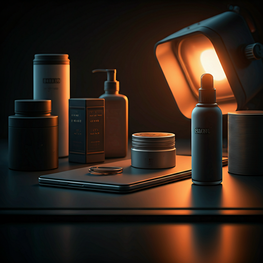 Premium consumer products being filmed for a livestream commerce setup.